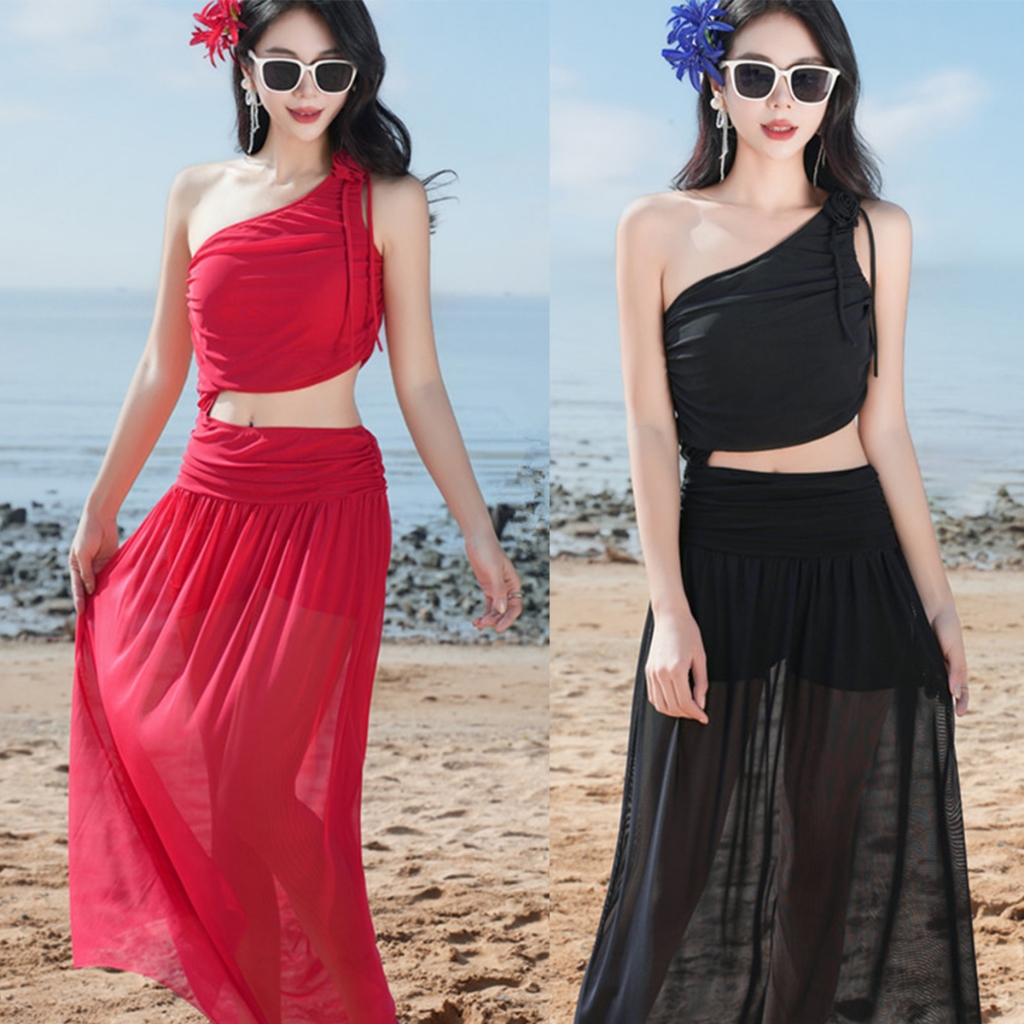 ชุดว่ายน้ำแบบชิ้นเดียวไหล่หรูหรา สวมใส่ง่ายและสบายKJS217