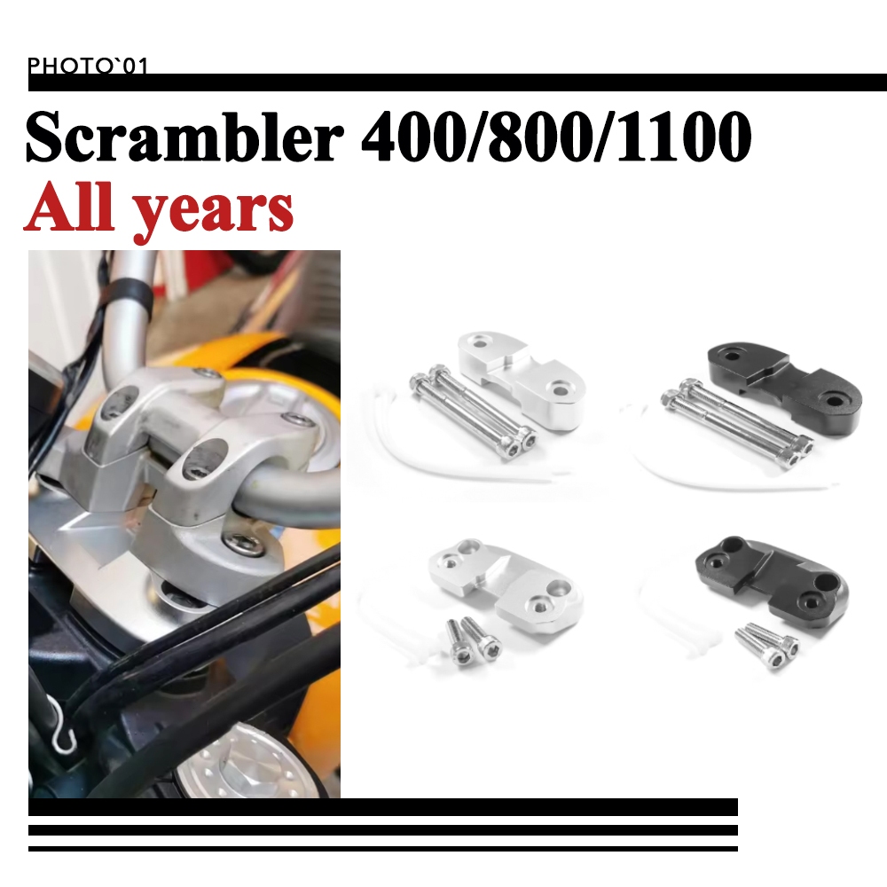 PSLER แคลมป์ยกแฮนด์บาร์ เพิ่มความสูง สําหรับ Ducati Scrambler800 Scrambler 400 800 1100
