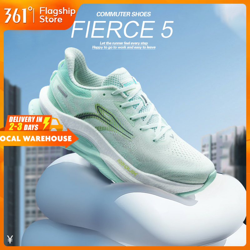 【361 Degrees】Fierce 5.0 รองเท้าวิ่งผู้ชายทรงกว้าง ระบายอากาศและดูดซับแรงกระแทก 672522218