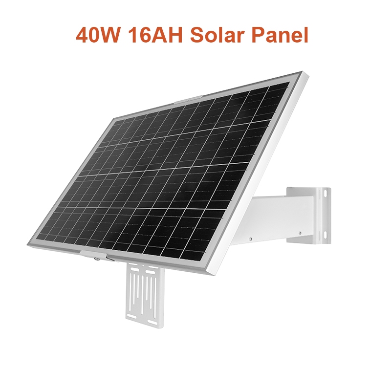 แผงโซลาร์เซลล์ Monocrystal 40W 48Ah สําหรับการชาร์จกล้องวงจรปิด ความจุรวม 177.6WH ยืนยาว เอาต์พุต dc12v
