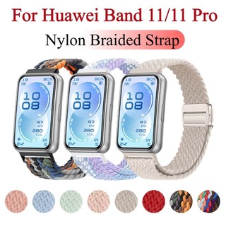 สําหรับHuawei Band 11 11 Proไนลอนถักสายนาฬิกาแม่เหล็กสําหรับHuawei Band 11 11ProปรับBreathableนาฬิกา