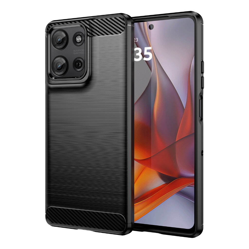 เคสคาร์บอนไฟเบอร์แบบนุ่มสําหรับ Moto G75 5G Power เคสโทรศัพท์กันกระแทกสําหรับ motorola g75 Brushed T