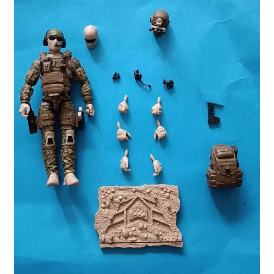 (ไม่มีกล่อง) Valaverse Action Force: Wave 6 Assault Soldiers 2.0 Action Figure