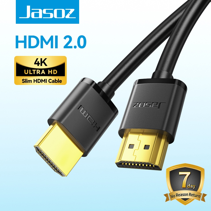 Jasoz HDMI Slim Cable 4K 60Hz Ultra Fine HDMI 2.0 for Cable PC Xbox Gaming Monitor 0.5m-3m