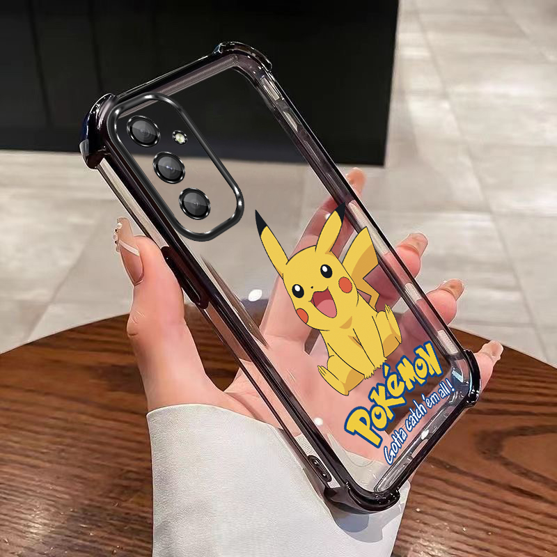 Samsung A57 A37 5G Pokemon น่ารักฝาครอบ Air Bag Protection Case A27 A17 A57 ชุบมุมปลอก