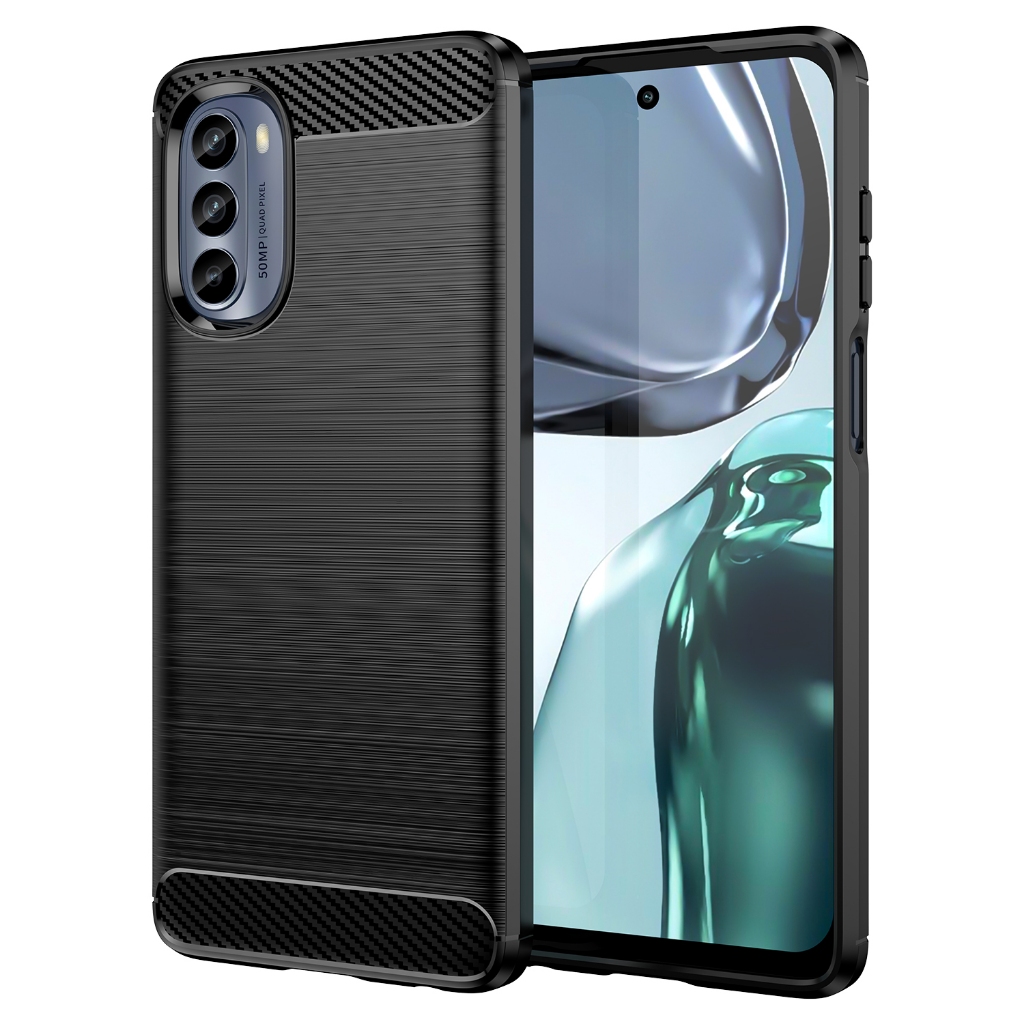 เคสคาร์บอนไฟเบอร์แบบนุ่มสําหรับ Moto G62 5G เคสโทรศัพท์กันกระแทกสําหรับ motorola g62 Brushed Texture