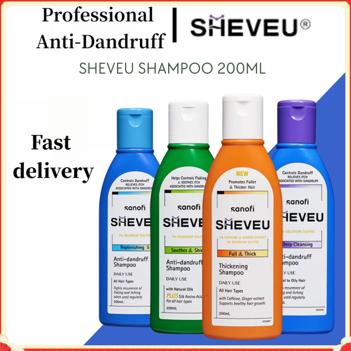 Sheveu Anti-Dandruff Oil Control Shampoo แชมพูสระผม Anti-itching Selenium Sulfide แชมพูขจัดรังแคน้ํา