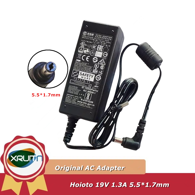 Original ADS-25SG-19-3 19025E อะแดปเตอร์ AC 19V 1.3A 25W พร้อม 5.5x1.7 มม.ปลาย ADS-40SG-19-3 19025G 
