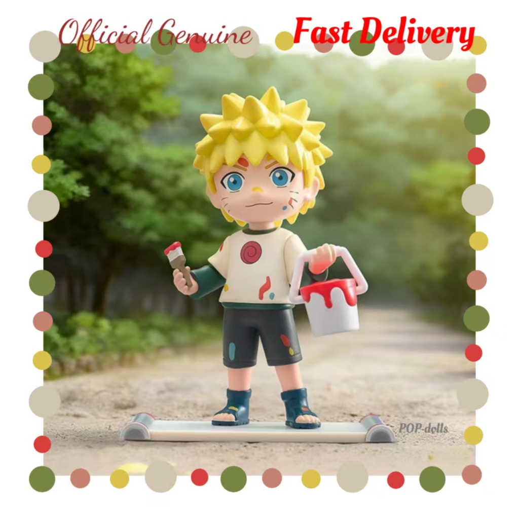 ของแท้ Naruto Shippuden ในวัยเด็ก Series Naruto Figures กล่องตาบอดของเล่นอินเทรนด์จอแสดงผล Naruto แล
