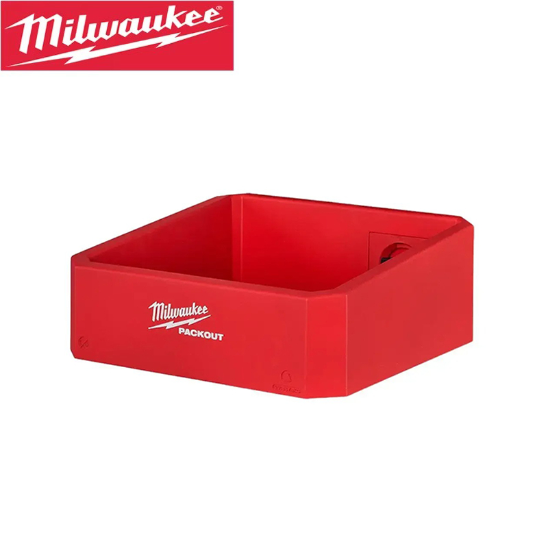 Milwaukee PACKOUT 48-22-8347  ชั้นวางขนาดกะทัดรัดสําหรับเล็บถังสีน้ําหนักความจุ 20LBS กล่องเครื่องมื