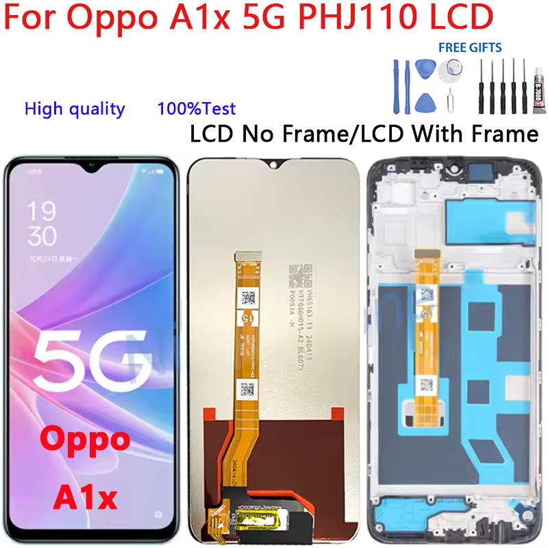 สําหรับ Oppo A1x 5G PHJ110 จอแสดงผล LCD Touch Screen Digitizer Assembly เปลี่ยนซ่อม