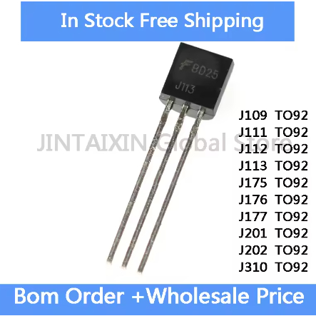 5PCS J109 J111 J112 J113 J175 J176 J177 J201 J202 J310 TO92 ชิป IC ในสต็อกขายส่ง