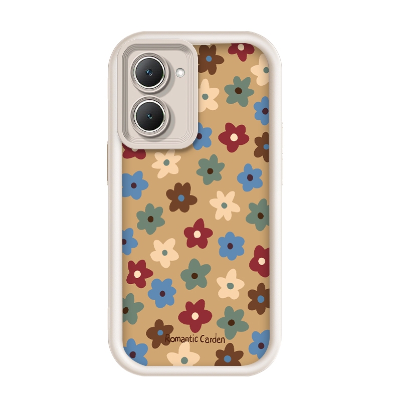 สําหรับ iQOO Z9 Lite/iQOO Z9 Lite 5G,ลายดอกไม้เล็ก,เคสโทรศัพท์ซิลิโคนป้องกันการตก
