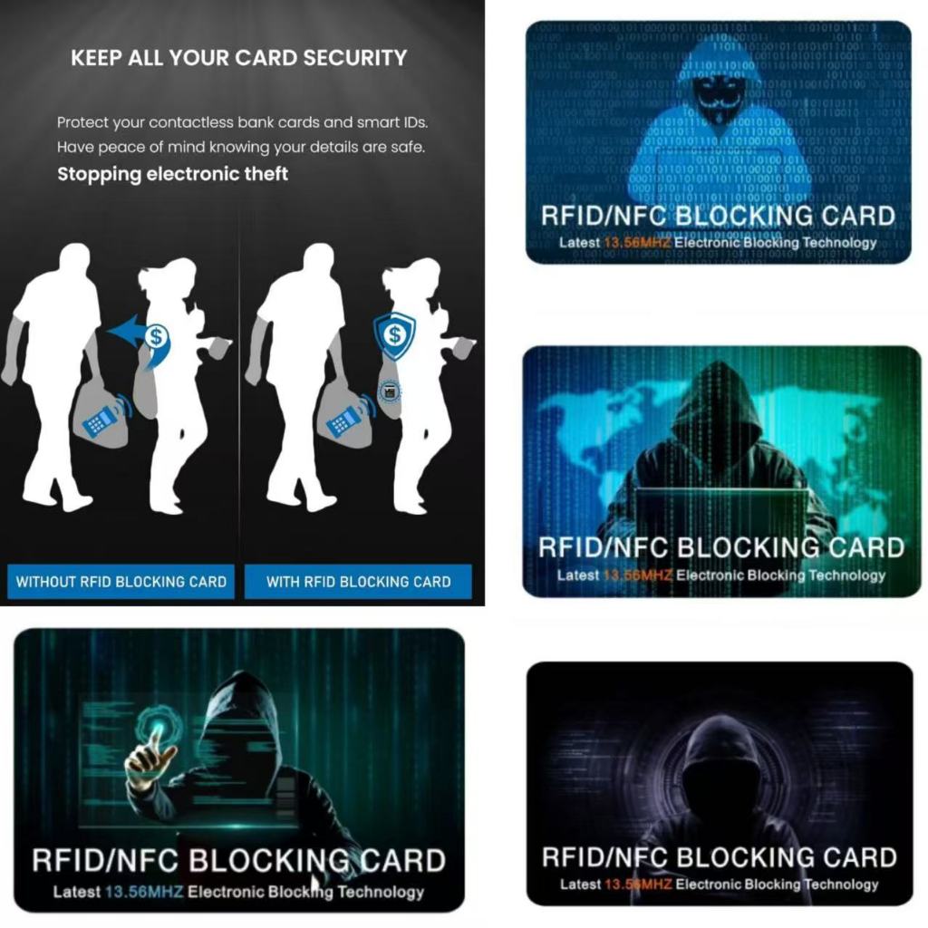 4สไตล์RFIDการปิดกั้นการ์ดใหม่ล่าสุดOne Cardป้องกันยางกระเป๋าสตางค์NFC DebitบัตรเครดิตหนังสือเดินทางP