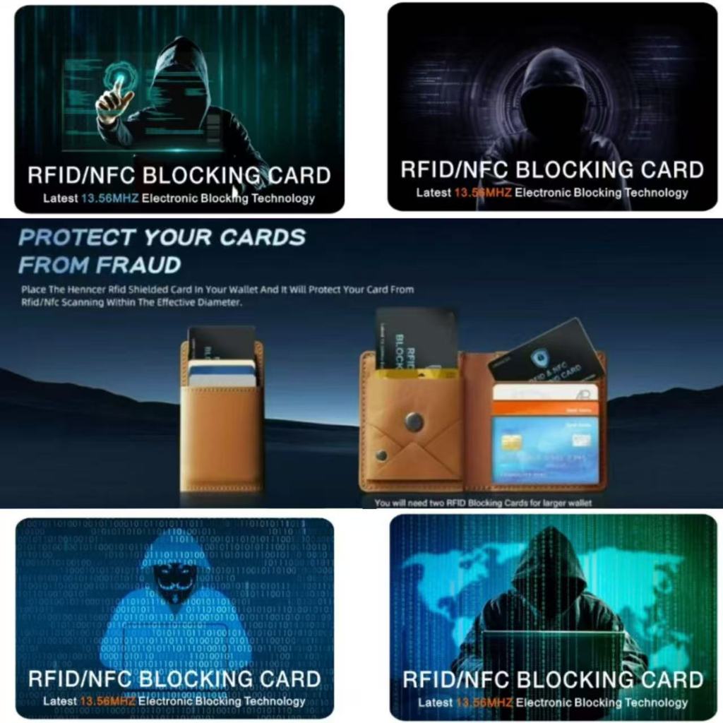 ใหม่สไตล์ RFID Blocking Card One Card ป้องกันยางกระเป๋าสตางค์ NFC Debit บัตรเครดิตหนังสือเดินทาง Pro