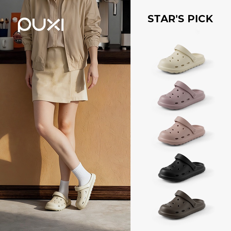 PUXI รองเท้าแตะสําหรับผู้หญิง eva รองเท้าแตะหนา สบาย กันลื่น