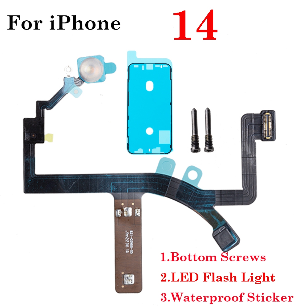 1 ชุด LED Flash Light Sensor Flex สายริบบิ้น Proximity ระยะทาง Ambient สติกเกอร์กันน้ําสกรูสําหรับ iPhone 16 15 14 Pro Max Plus
