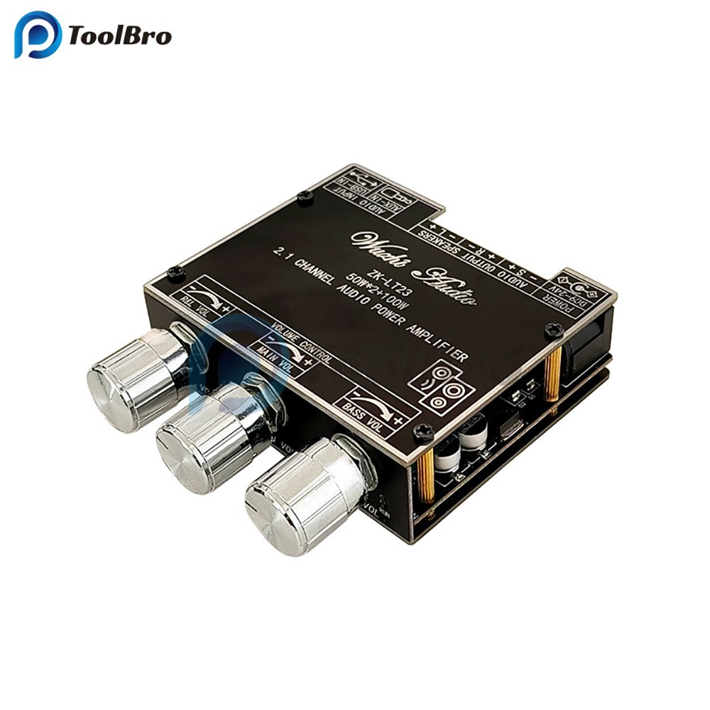 ZK-LT23 2.1 ช่องบลูทูธ 5.1 AUX Digital Power Amplifier Board 2X50W + 100W ลําโพงสเตอริโอ AMP โมดูลสํ