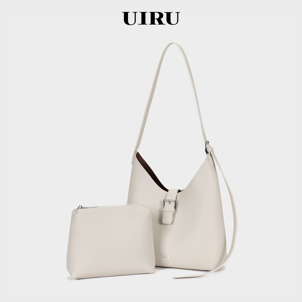 UIRU กระเป๋าทอท์สไตล์ฟชั่น พร้อมกระเป๋าเครื่องสำอาง สายปรับความยาวได้ สำหรับทำงาน