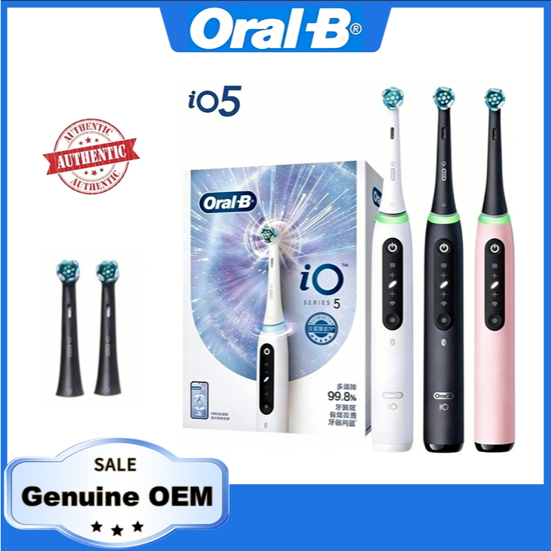 Oral-b iO5 intelligent electric toothbrush with pressure sensor and box, micro impact technology, an