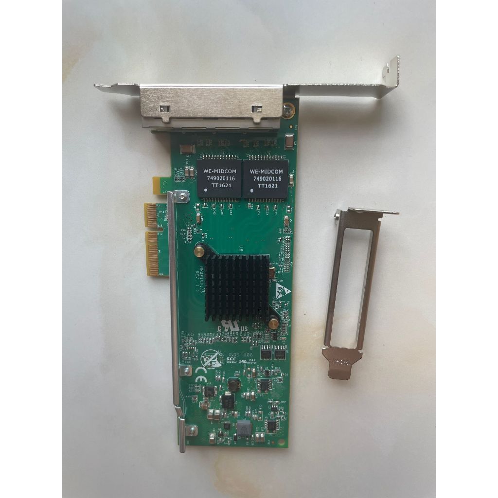 [สต๊อกพร้อม] Intel I350T4 สไตล์เดียวกัน Silicom PE2G4I35L PE2G4I35L Intel i350AM4 ชิปหลักสี่พอร์ต 1G