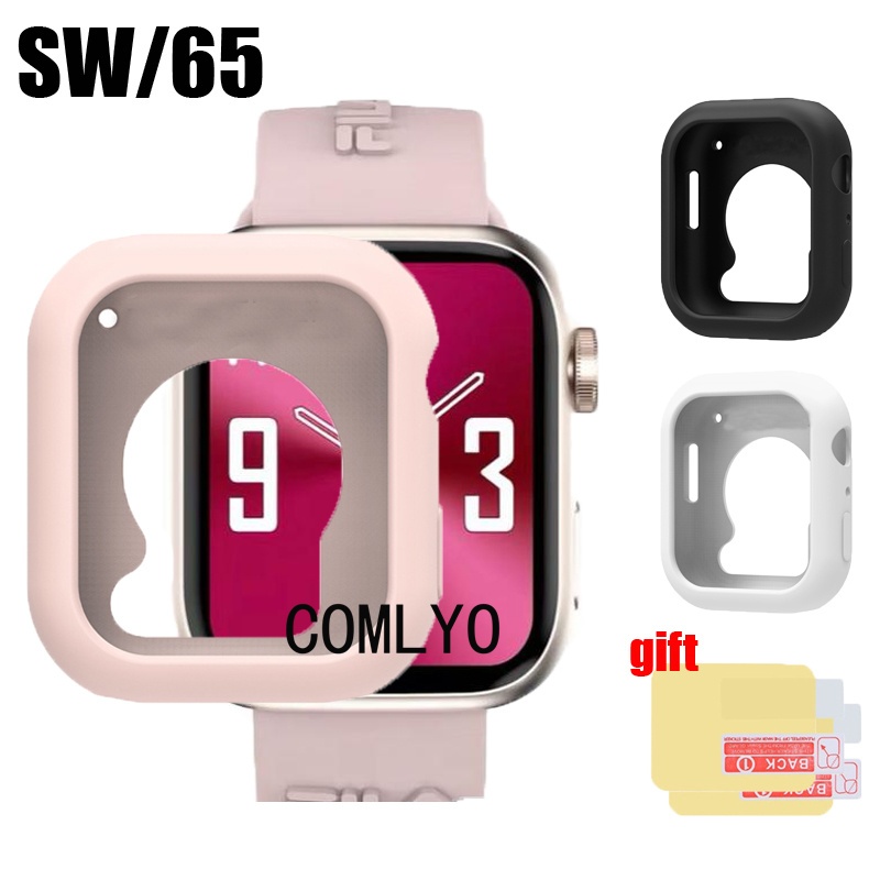 สําหรับ FILA Smart Watch SW/65 เคสสมาร์ทวอทช์กันชนป้องกันซิลิโคนครึ่งเคส HD ตัวป้องกันหน้าจอ