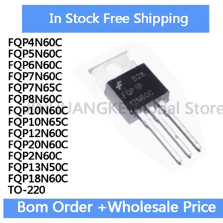 5PCS FQP4N60C FQP5N60C FQP6N60C FQP7N60C FQP7N65C FQP8N60C FQP10N60C F13C F60C F60C F60C F20C F20C F