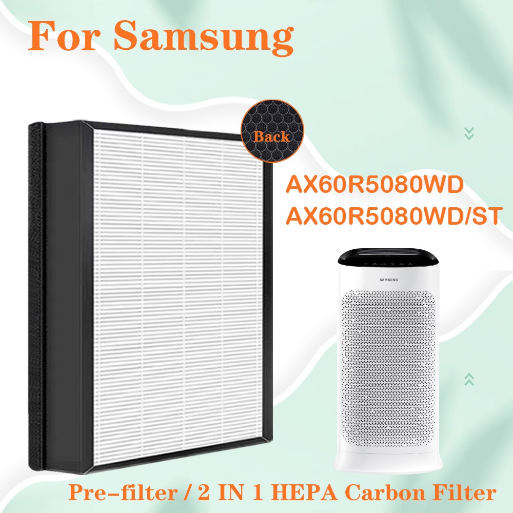 CFX-D100/GB สําหรับ Samsung Blue Sky AX5500 AX60R5080WD/ST เครื่องฟอกอากาศเปลี่ยน 2 in 1 HEPA คอมโพส