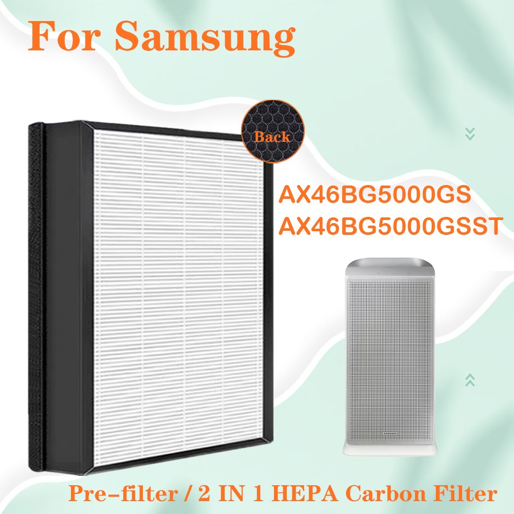 สําหรับ Samsung เครื่องฟอกอากาศ AX46BG5000GS AX46BG5000GSME AX46BG5000GSST เปลี่ยน 2 in 1 HEPA Filte