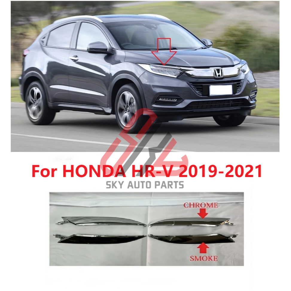 สําหรับ HONDA HRV HR-V 2018 - 2021 T7Aโคมไฟหัว/โคมไฟDAI/ไฟหน้าMOLDING GARNISH CHROME & SMOKE