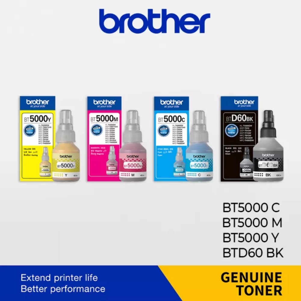 Brother BT-D60BK, BT-5000C, M, Y ขวดหมึก สําหรับ DCP-T220 T310 T420W T520W T710W  **ส่งจากกรุงเทพ **