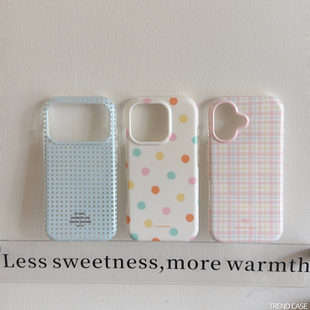 แฟชั่นสีสันลายจุดลายสก๊อตเคสโทรศัพท์สําหรับ ไอโฟน 17 16 15 14 13 มือโปร สูงสุด กันกระแทกปกหลัง