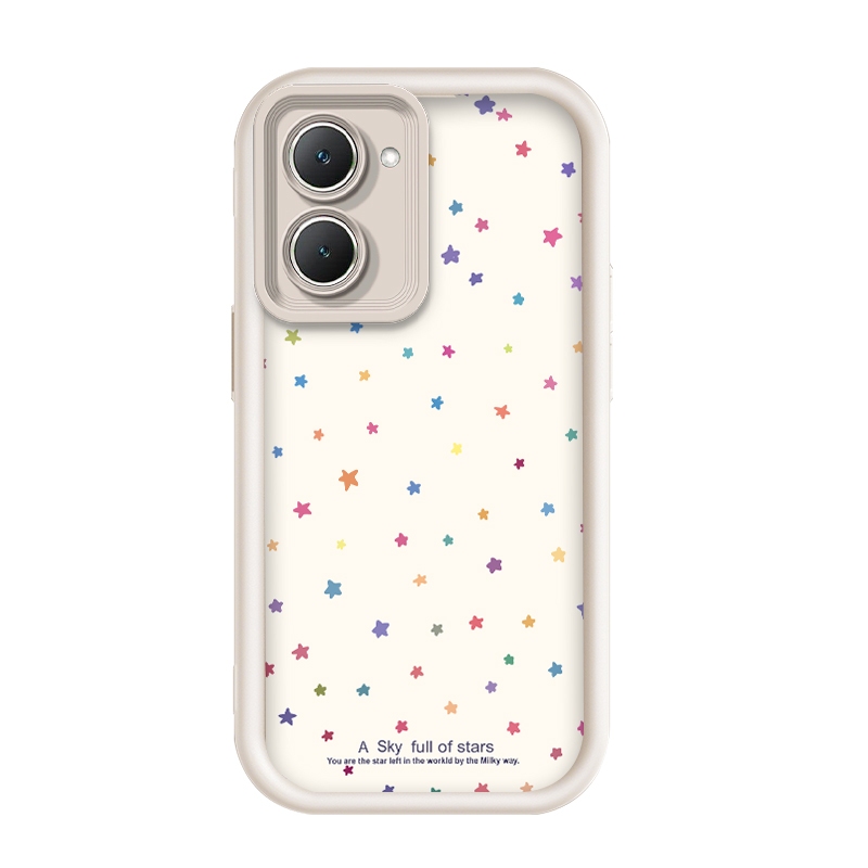 สําหรับ Vivo Y18/Vivo Y18s/Vivo Y18e/Vivo Y18i,รูปแบบดาวหลากสี,เคสโทรศัพท์ซิลิโคนป้องกันการตก