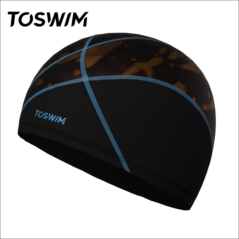 TOSWIM หมวกว่ายน้ําสุภาพสตรีหมวกผ้าว่ายน้ําระบายอากาศไม่พันกันผมยาวที่มีอยู่