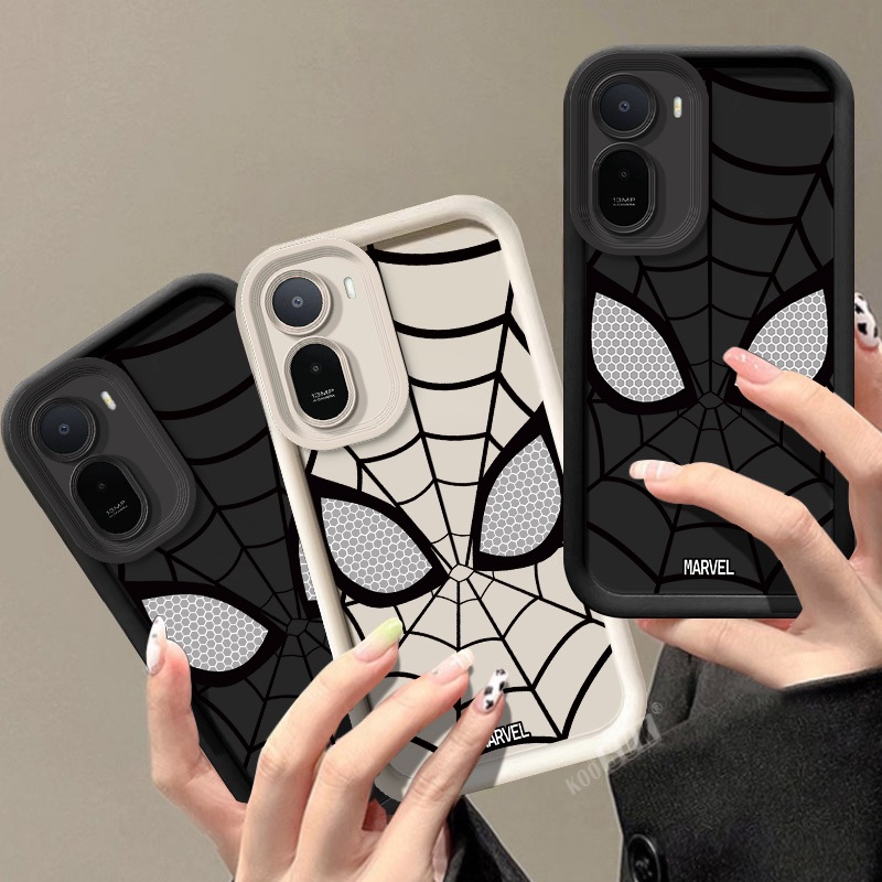 นุ่มสําหรับ Xiaomi Redmi A7 Pro 15A Poco C85X Spider Man รูปแบบอะนิเมะซิลิโคนเคสโทรศัพท์ป้องกันปกหลัง