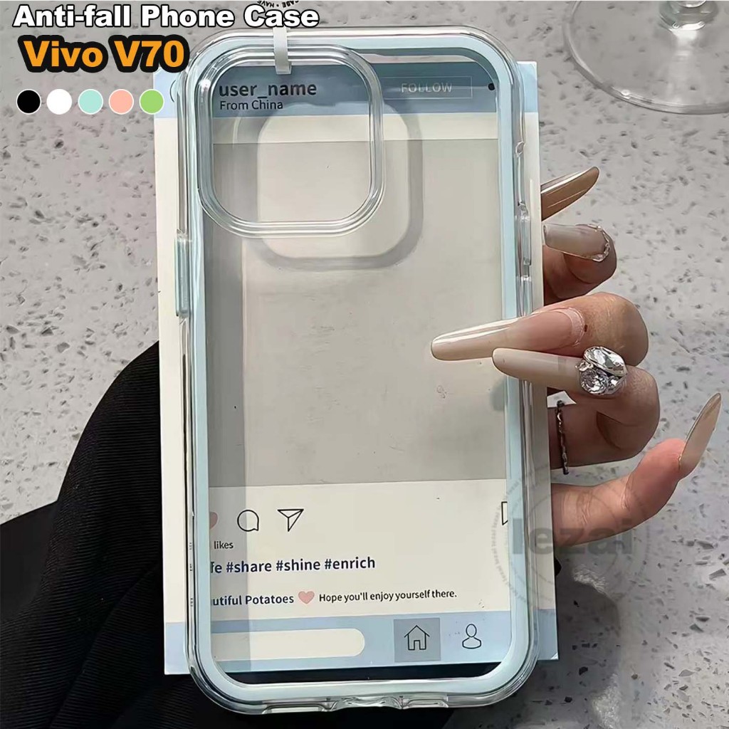 ปลอกสําหรับเคส Vivo V70 5G กันกระแทก TPU ฝาหลังป้องกันการตก