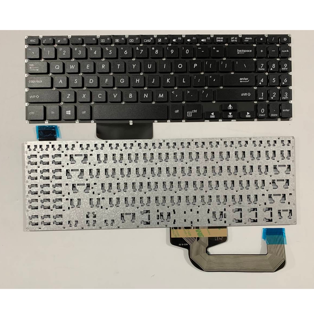 US Layout แป้นพิมพ์แล็ปท็อปสําหรับ Asus X507 X507U X507UA X507UF X507UB ไม่มีจุดไม่มี backlit สีดํา