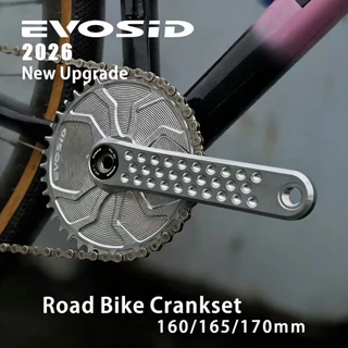 EVOSID จักรยานเสือหมอบ Crankset อลูมิเนียม hollow one-piece crank WIDE และ NARROW chainring CNC กลวง 8-12 ความเร็วแผ่นเดียวโดยตรงข้อเหวี่ยง 40T/42T/44T/16T/48T