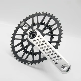 EVOSID จักรยานเสือหมอบ Crankset อลูมิเนียม hollow one-piece crank WIDE และ NARROW chainring CNC กลวง 8-12 ความเร็วแผ่นเดียวโดยตรงข้อเหวี่ยง 40T/42T/44T/16T/48T