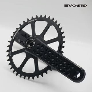 EVOSID จักรยานเสือหมอบ Crankset อลูมิเนียม hollow one-piece crank WIDE และ NARROW chainring CNC กลวง 8-12 ความเร็วแผ่นเดียวโดยตรงข้อเหวี่ยง 40T/42T/44T/16T/48T