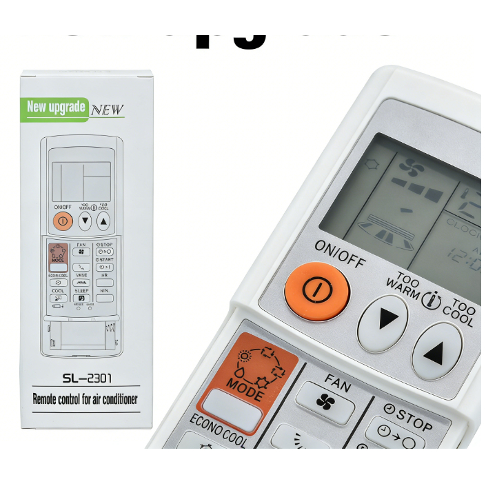 รีโมทคอนโทรล AC สากล SL-2301 สําหรับ Mitsubishi Heavy Industries | เปลี่ยนโดยตรง