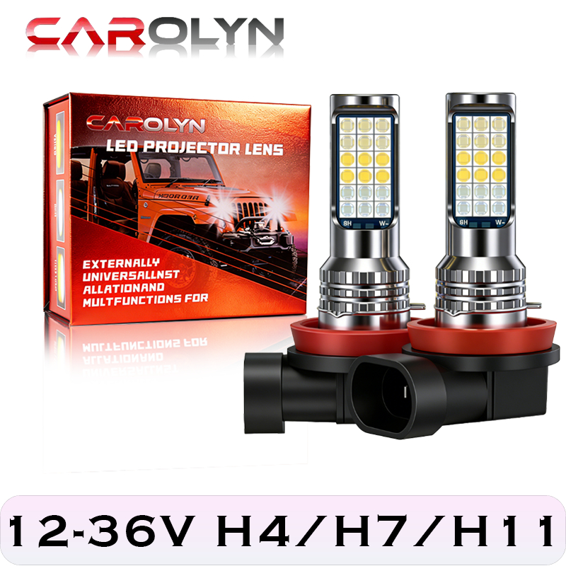 จัดส่ง 2 วัน H11 รถหลอดไฟ LED H4 H7 Auto ด้านหน้าหมอกโคมไฟ Anti Fog Light 6000K 3000K สีเหลือง