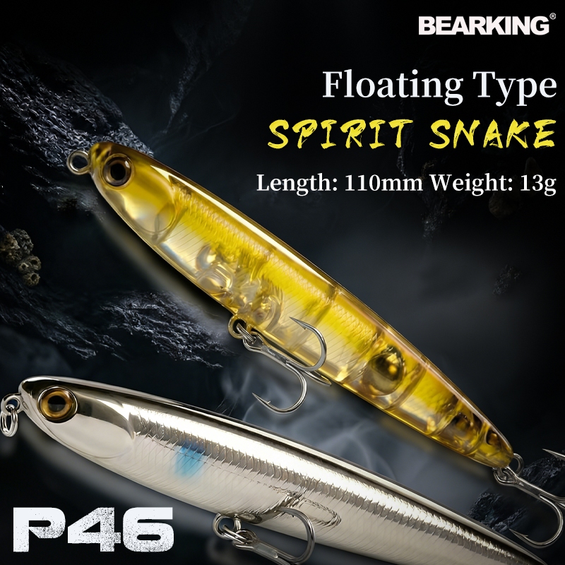 BEARKING ยี่ห้อ 1PC คุณภาพ PencilFishing Lure เลเซอร์ Hard เหยื่อประดิษฐ์ 3DEyes 11 ซม.13g ตกปลา WobblersCrankbait Minnows