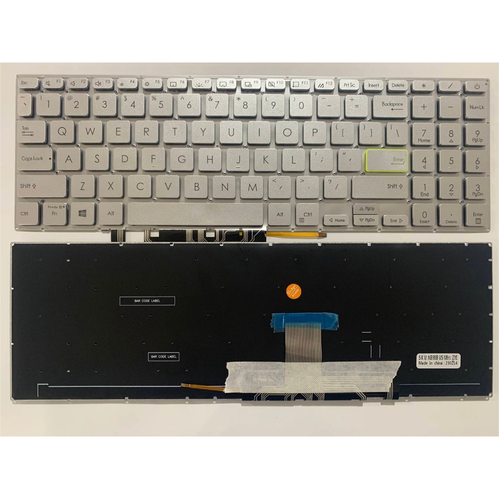 แป้นพิมพ์แล็ปท็อป US สําหรับ ASUS S14 S15 S5600F E510M E510K FL8850 L510 M5600I X521 E510 L510 S533 