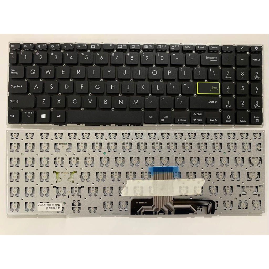 แป้นพิมพ์แล็ปท็อป US สําหรับ ASUS S14 S15 S5600F E510M E510K FL8850 L510 M5600I X521 E510 L510 S533 