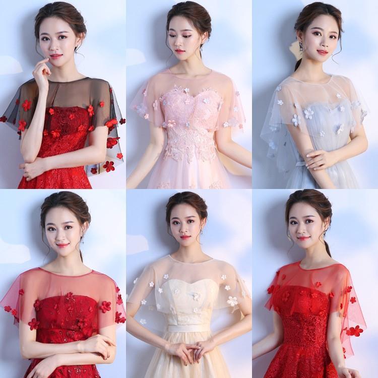 ผ้าคลุมไหล่นุ่มลายดอกไม้ สำหรับเจ้าสาวในพิธีแต่งงาน