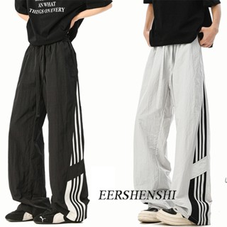 EERSHENSHIE กางเกงลําลองกางเกงหลวมลายด้านข้างที่ไม่เหมือนใคร…