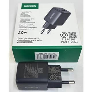 UGREEN หัวชาร์จ Nexode ชาร์จเร็ว 20W/30W GaN USB-C*2/USB-A Fast Charger USB-C 3 พอร์ต Power Adapter สําหรับ iPhone 17 iPhone 16 Pro Max/15/14/13