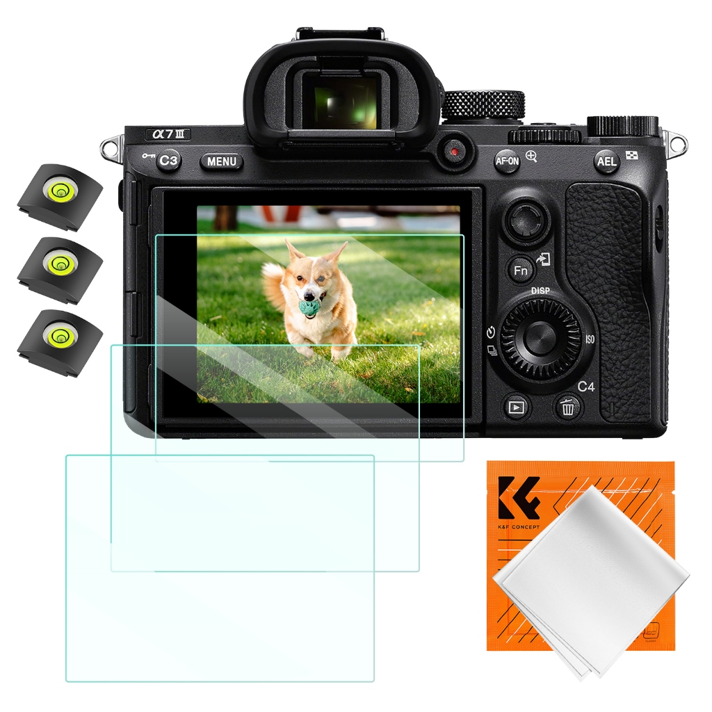 K & F Concept ป้องกันหน้าจอ & Hot Shoe Cover Kit ใช้งานร่วมกับ Sony A9 A7III A7R II 7II 7S II A9II A