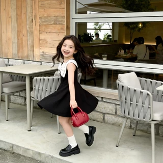 Princess Kesli ชุดเดรสเด็กผู้หญิง กระโปรงโบว์ ชั้นที่มีคุณภาพสูง ชุดงานเลี้ยงวันเกิด 1-12 ปี